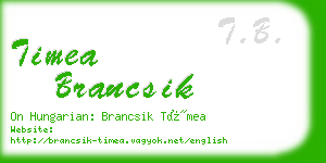 timea brancsik business card